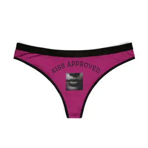 Cheeky Women's Thongs - Kiss Approved, Luxxe Affair, Lingerie Gift, Boudoir Set, Fun Underwear