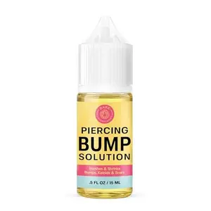 BASE LABORATORIES Piercing Bump Solution & Keloid Bump Removal | Soothing Piercing Aftercare for Piercing Bumps & Keloid Scar Removal | Ear & Nose Keloid Bumps Piercing Aftercare Solution Oil | 0.5 oz