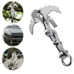 Foldable Gravity Hook Outdoor Rock Climbing Rescue Claw Survival Mountain Hook Tool Multi-Functional, Durable Design, Ideal for Hiking & Camping