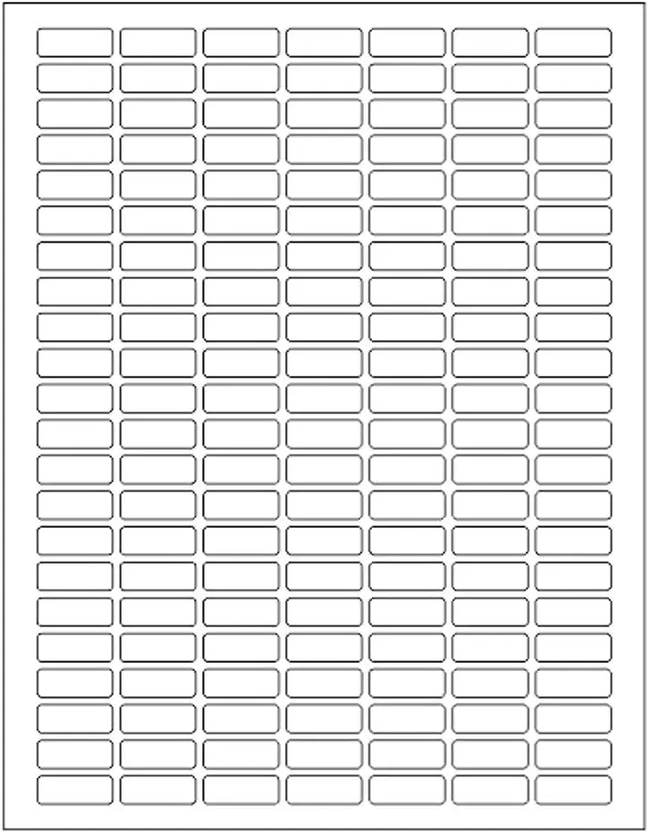 Small Sticky Labels White Rectangular Labels 1" x 0.375  Bonus Color Labels White Coding Labels Printer Produce Excellent Results with Laser Printer Template Included 1660 Pack, Permanent Glue