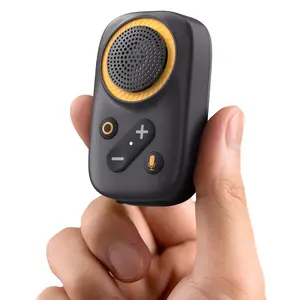 Wearable Bluetooth V5.3 Speaker 12Hrs Working Time Clip-On Wireless Jobsite Water-Resistant Portable Speaker with ENC Mic IPX5 Waterproof TWS Audio for Smartphone