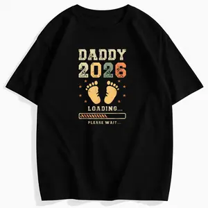 Men' Unisex' Expecting Dad 2026 Baby Announcement TShirt Daddy Loading Graphic Pregnancy Shirt Loose Fit Crew Neck Short Sleeve Tee Suitable for Spring Summer Fall Casual Gift for New Paren, PLUS SIZE