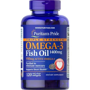 Puritan's Pride Omega-3 Fish Oil 1360 mg Softgels, 120 Count