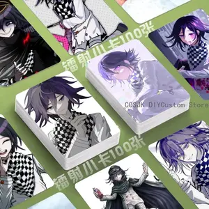 100PCS Cute Kokichi Oma Anime Cosplay Laser Card Collection Lomo Card Fans Photo Postcard Pictorials Birthday Gift