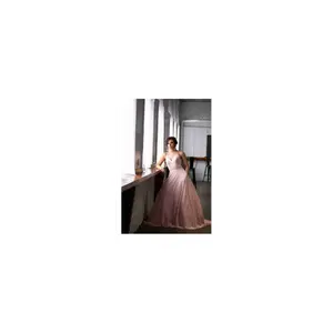 Dallas Signature Blush Bling Wedding Dress With Pockets by Brides & Tailor