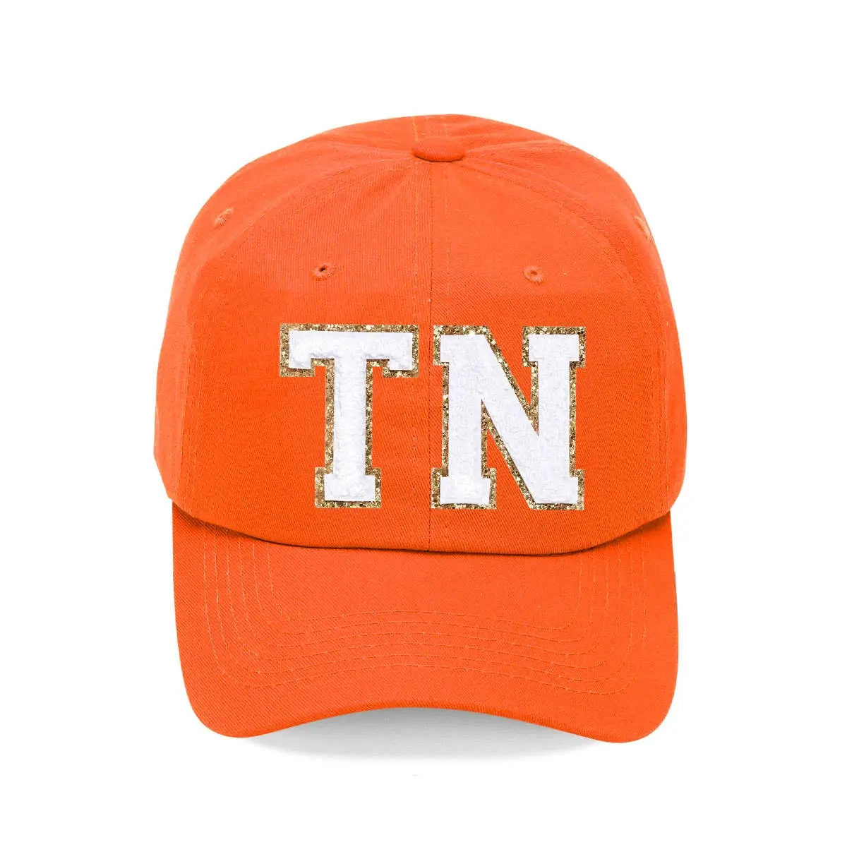 Tennessee Varsity Letter Hat Orange Embroidered Baseball Cap For Women #L190-ORG-PTNCRM