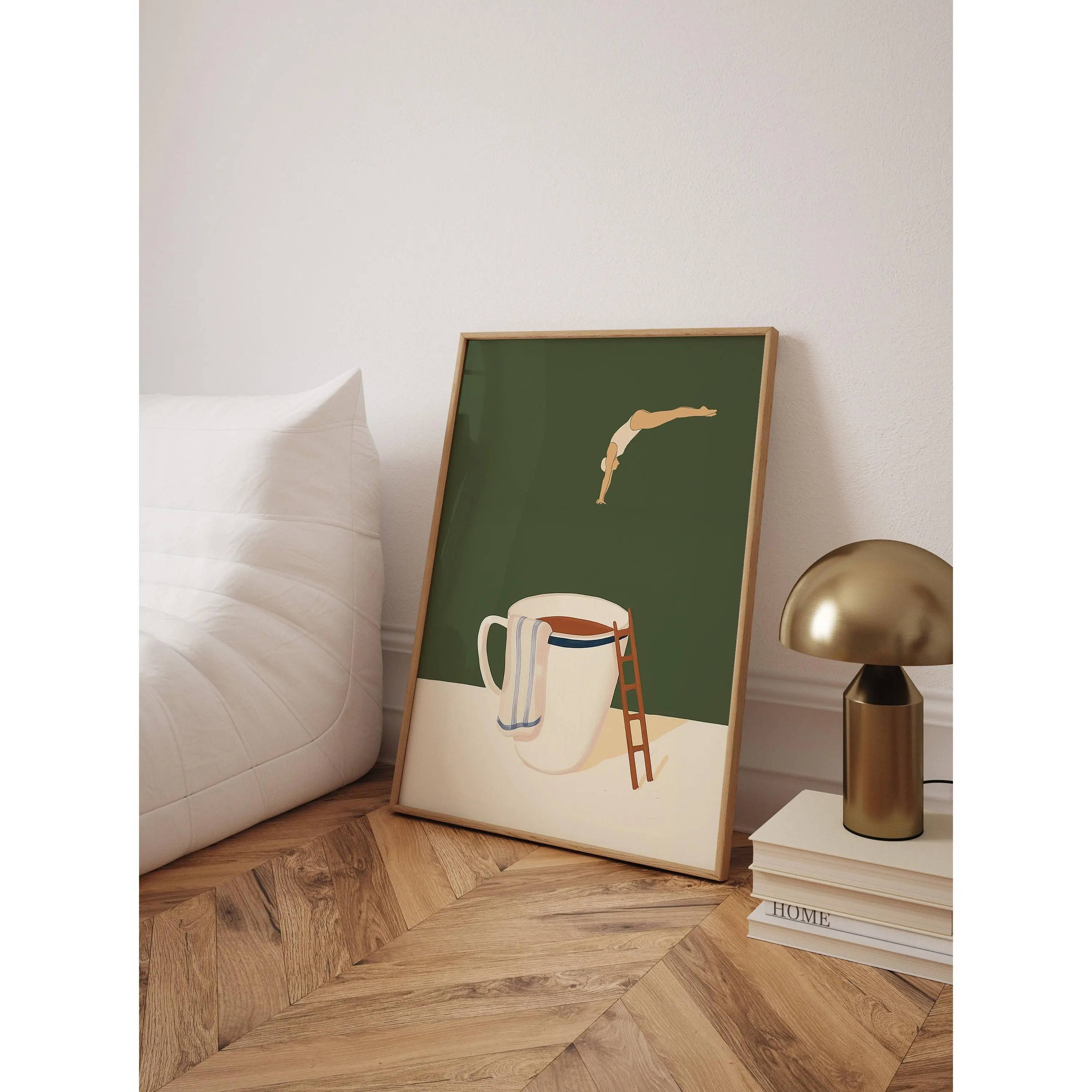 Coffee Diver Poster Print, Good Morning Coffee Poster, Coffee Lover Gift