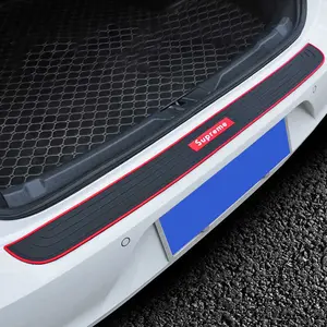 Rear Bumper Protector Guard, Non-Slip Rubber Protection Strip Sticker, Vehicle Scratch-Resistant Trunk Door Entry Trim Cover, Universal Accessories