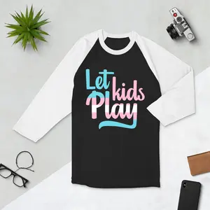 Unisex Let Kids Play Transgender Flag Colors T-Shirt, Inclusive Pride Baseball Tee