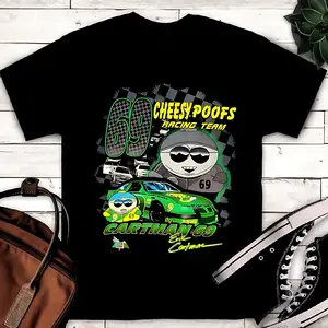 South Park Cartman T-Shirt Join Cheesy Poofs Racing Team