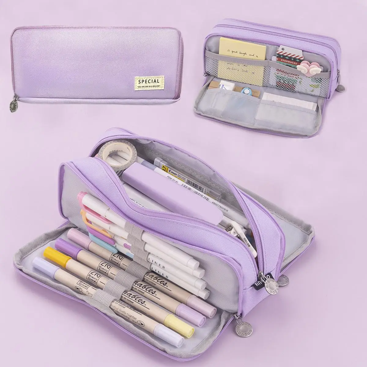 Large Capacity Pencil Case, Portable Zipper Pencil Bag, Stationery Organizer for Office School Student, Fall Decor, Trending Home Decor 2024