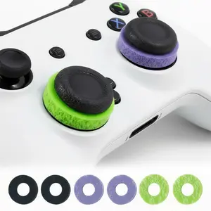 Gaming Thumbstick Precision Rings | Aim Assist Motion Control for PlayStation 4 (PS4), PS5, Xbox One, XBX, Switch Pro & Scuf Controller (Black/Purple/Green)