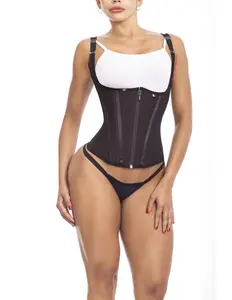 QBANO NOVA Faja 100% COLOMBIANA Supreme Waist Trainer Vest Chaleco Reloj de Arena Womenswear Style Shapewear with Underwire Support and Powernet Fabric for Everyday Use