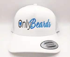 Only Beards Snapback Hat - Embroidered Humorous Design for Bearded Men & Beard Lovers - Classic Comfort Clothing