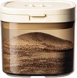 Multi-Purpose Airtight Food Storage Container with Unique Magnetic Spoon Attachment - 0.8 Liter / 27 Ounce Jar for Coffee, Tea, Sugar & More - Kitchen