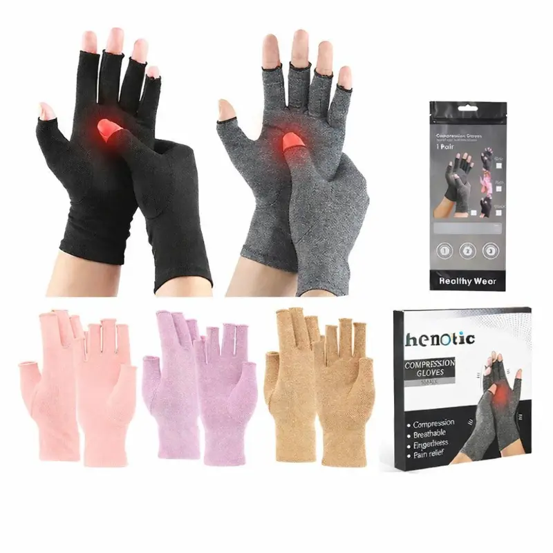 Compression Arthritis Gloves for Men & Women – Fingerless Gloves for Pain Relief & Carpal Tunnel, Typing, Cycling, Running, Driving, Hiking, Gardening, Gym & Daily Use summerwins