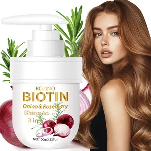 Rozino Biotin Onion Rosemary 3-In-1 Shampoo 100g, Cleansing Nourishing Strong Roots, Anti-Dandruff Smooth Silky Hair, Suitable for All Hair Types