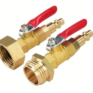 RV Winterize Blowout Adapter Heavy Duty with 1/4 Inch Quick Connect Plug & 3/4 Inch Garden Hose Thread, Winterizing Kit for Rvs, No Batteries Included, Parts