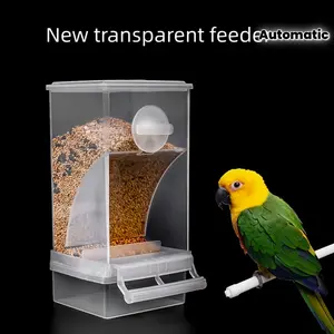 Squirrel-proof bird trough, large capacity outdoor hanging trough with roof, weatherproof and easy to clean for parrot birds in the garden, patio and balcony Bird Feeder