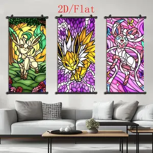 [2D-Flat]3pcs Exquisite Posters Canvas Wall Art Anime Unframed Scroll Hanging Painting, With Scroll Ord Art Decor HD, modern art design, Pattern for Living Room, Best Gift for Friends, Indoor-Outdoor Decor, Ink HD Fade-Resistant Art, Wall Art Decoration