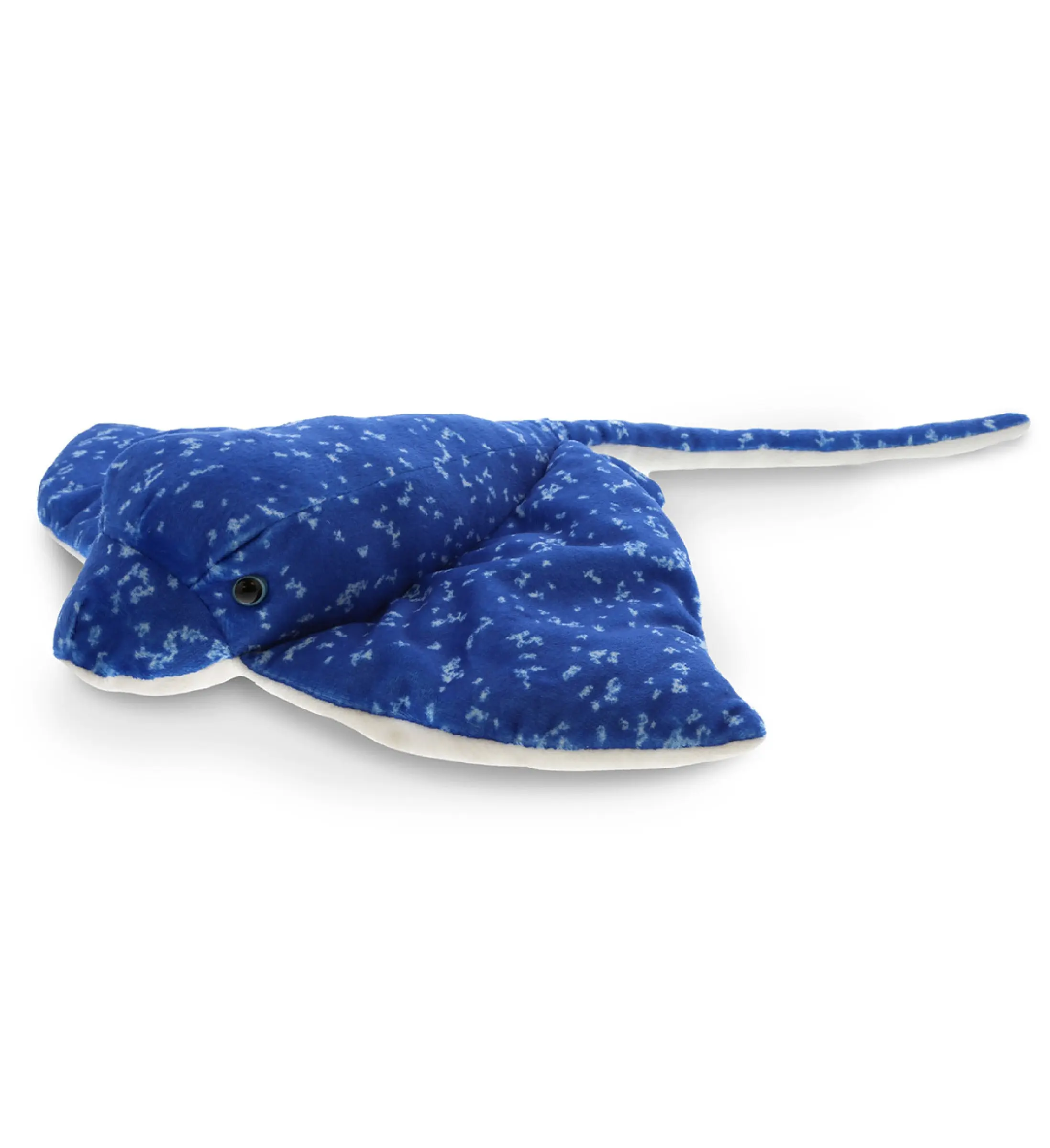 DOLLIBU 17" Blue Spotted Stingray Soft Plush Toy - Unisex Polyester Fluffy Fabric Stuffed Animal, Huggable Collectible Soft Huggable Gift for Kids, Baby Shower, Animal Learning Ocean Storytime Tool, Realistic