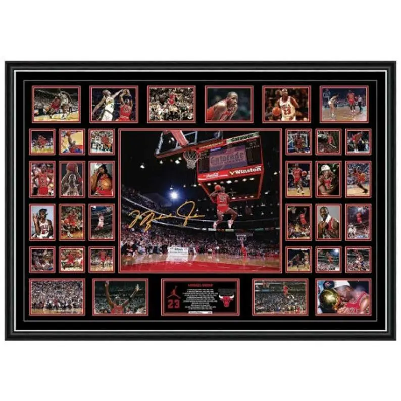 Michael Jordan Oversize UNFRAMED Signed Limited Edition Memorabilia Frame