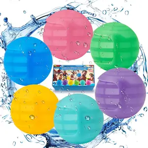 Summer Must Have 2026, 12pcs Reusable Silicone Water Balloons, Quick Fill Magnetic Water Bombs for Kids, Pool Party, Beach, Backyard Fun