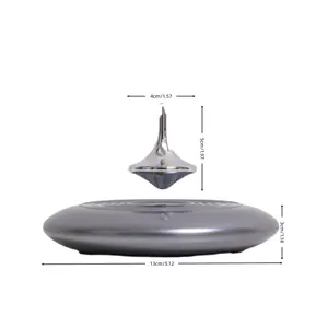 Floating Magnetic Spinning Top Desk Toy, Levitating Water Drop Gyro Ornament, Creative Christmas Gift for Home & Office
