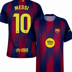 Unisex Soccer/Football Barcelona Team Lionel Messi 10 La Liga 2025/26 Home/Away Replica Jersey LSD