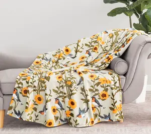 Berkshire 60x70 Printed Plush Bird Throw
