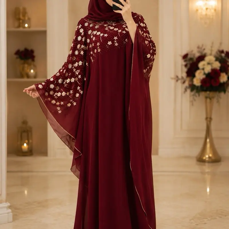 #14 Dubai luxury Butterfly abaya
