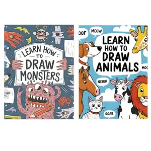 How to Draw Book Monster Animal Transportation Simple Steps Practice Manual, Beginner Ideal Logic Drawing Guide, Graduation Gift Christmas Choice