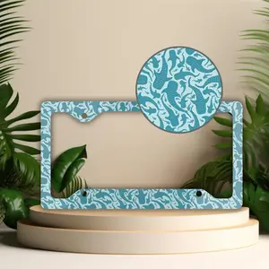 Whale Shark License Plate Frame, Beachy Blue Car Decor