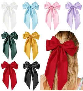 8 PCS Hair Bows for Women Girls Hair Ribbon Bow Hair Clips with Long Tails Vintage Hair Accessories for Women