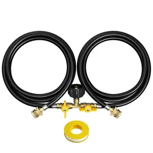 【Hot Picks】 Alloxity 2-Way Y Adapter – Quick Conversion from 1 lb to 20 lb for 5FT Hose/Soft Tube/Threaded Tubing, Perfect for Natural Gas Systems