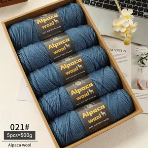500g Premium Alpaca Wool Yarn, 245 Needles Thick Wool Thread, Multi-Color Options, Fall Winter Fashion Knitwear, Yarn Crochet, DIY Craft Kit