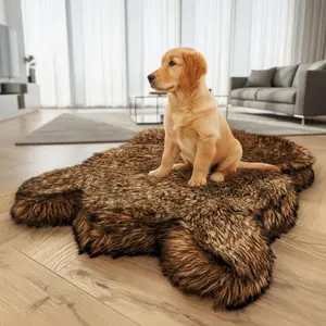 LUXURY FAUX FUR DOG BED
