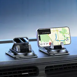 360° Rotatable Universal Phone Stand, Premium ABS Dashboard Holder with Anti-Slip Silicone Pads, Multi-Scene Desktop Cradle for Car, Office, and Home
