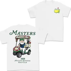 Masters Golf 2026 Youth TShirt, Augusta National Gnome Golf Cart Graphic, Tournament Fan Shirt, Vintage Golf Lover Gift, Shirt For Boys Or Girls