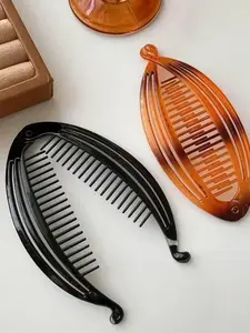 A convenient banana clip, Banana clip straight hair, fishtail clip classic long hair clip French banana comb ponytail clip, easy to use in daily life, and versatile hairstyles are also a small gift, Hair Clip For Long Hair
