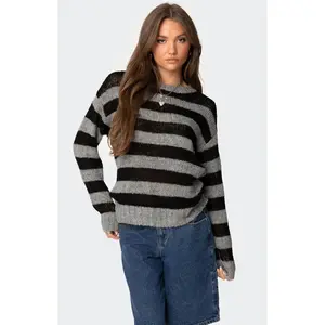 Edikted Women's Light Knit Striped Sweater