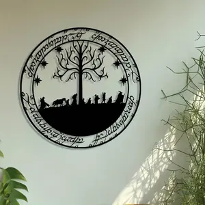 Lord Of The Rings Pattern Wall Art, Metal Wall Decor, Wall Hanging Decor for Home Living Room Bedroom, Modern Home Decor, Home Decor, Ornaments