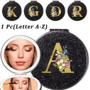 Cute Makeup Mirror, Mini Portable Handheld Mirror, Foldable Lightweight Pocket Mirror, Silver Color Electroplated Frame, Suitable for All Occasions