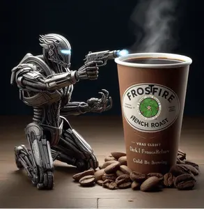 FrostFire Cold-Brew Dark Coffee - 100% Coarse Ground Arabica, Origin Mexico, Dark French Roast, Smooth Low Acidity, Perfect for Cold Brew, 16 oz, Natural Flavor