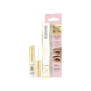 Eveline Cosmetics Multipeptide Lash & Brow Hyaluronic Acid Booster Serum Comfort Applicator Flower Vitamins