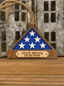 Customizable Miniature Commemorative Flag Ornament christmas  ornaments