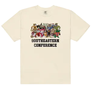 Unisex Vintage Mascots Graphic Tee | Oversized Comfort Colors T-Shirt | Retro Game Day Shirt with All Throwback Teams