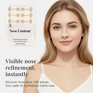 200 Pieces Large Capacity Beauty Tech Invisible Facial Lifting Patches, Non-Invasive Nose Shaping & Unobstructed Air Flow