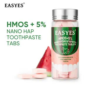 Easyes HMOs travel toothpaste tablets - Probiotics whitening toothpaste fresh breath enamel strengthening Gentle & Residue-Free toothpaste tablets fluoride free travel toothpaste for Dating nano hydroxyapatite toothpaste
