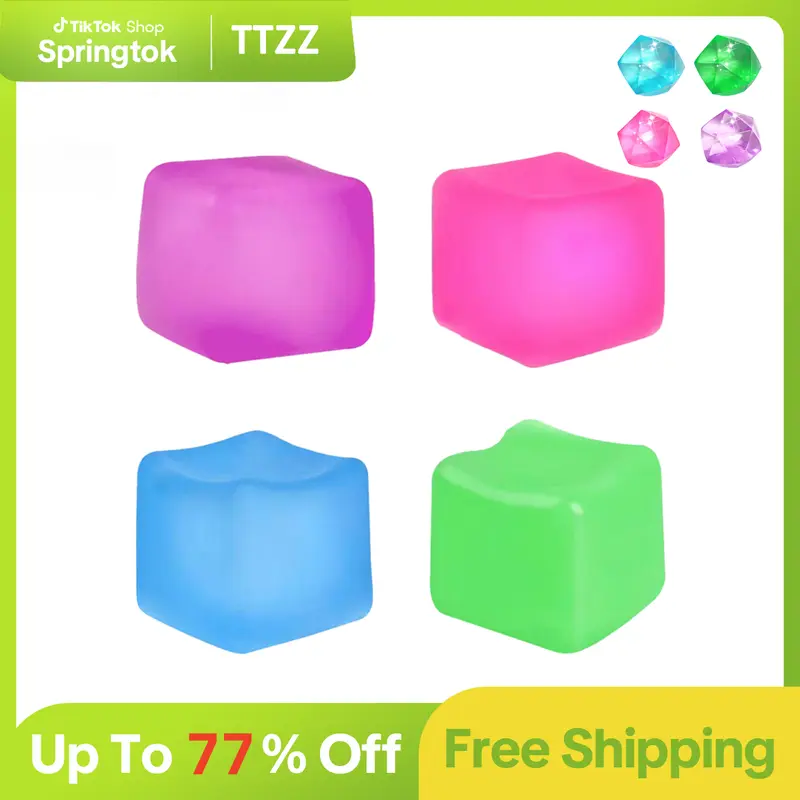 Stress Relief Fidget Cube - Sensory Toy for Adults and Kids, Anxiety Relief with Gel Filling, Squishy Toys for Home and Classroom